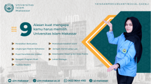 Memilih tempat untuk melanjutkan pendidikan tinggi adalah keputusan penting bagi setiap calon mahasiswa. Universitas Islam Makassar (UIM Al-Gazali) adalah pilihan menarik bagi banyak orang, dan berikut ini adalah sembilan alasan kuat mengapa Anda harus mempertimbangkan kuliah di universitas yang terkenal ini.