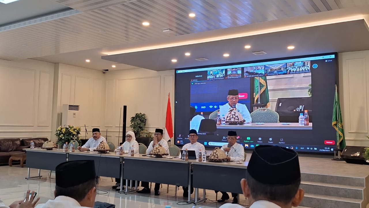 Pengurus Badan Kesejahteraan Masjid (BKM) menggelar Focus Group Discussion (FGD) Pra Rapat Kerja Nasional di Aula Kantor Wilayah (kanwil) Kementerian Agama Provinsi Sulawesi Selatan (Sulsel), Rabu (23/08/2023).